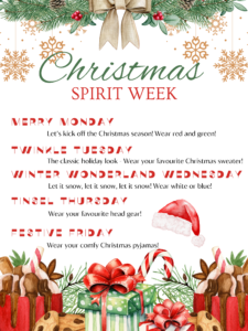 Christmas Spirit Week at SJW